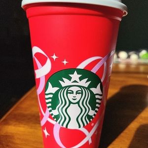 Starbucks 2021 Holiday Reusable Red Cup RibbonPlastic Tumbler